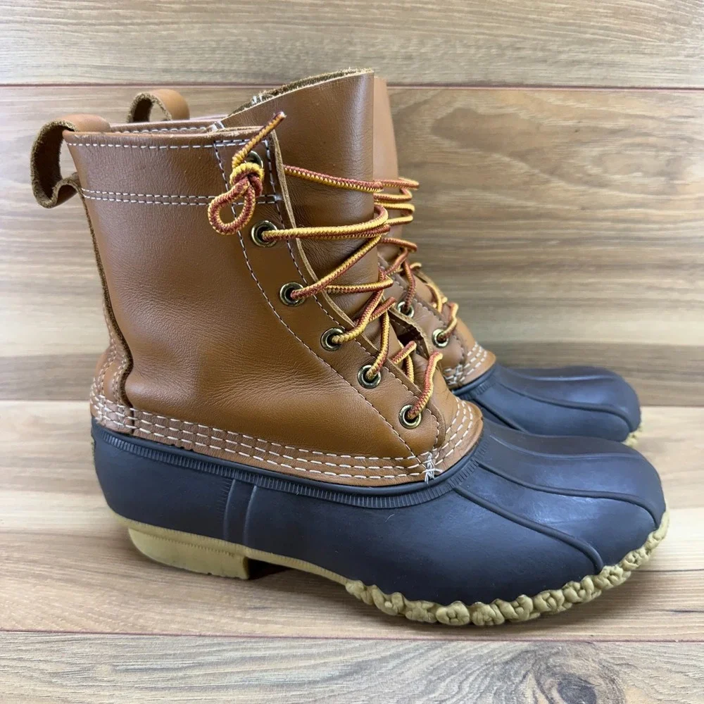 LL Bean Boots Duck Boots Womens 8‎ M Lace Up Waterproof Snow Rain Boot